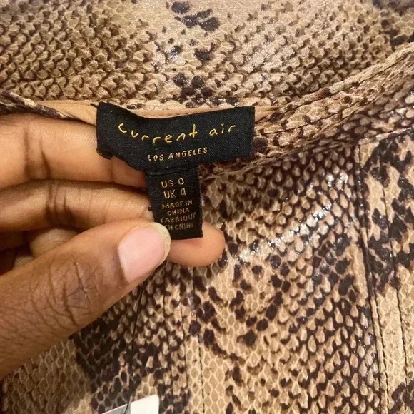 NWT Anthropologie Current air Python Print Midi Length Skirt Sz 0 - Picture 9 of 9